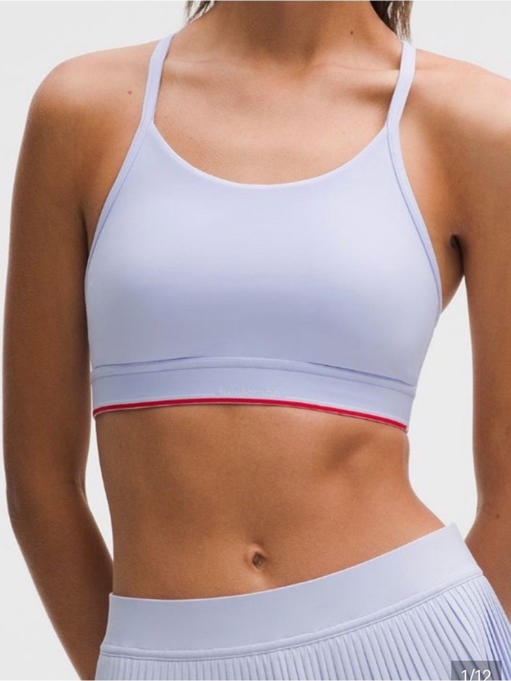 lululemon athletica Flow Y Mid-Support Bra - Serene blue size 10